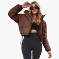 Veste Femme Courte Pratique à Capuch Mode Femme