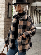 Jachetă elegantă din flanelă pentru femei, modă feminină
