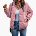 Veste Coupe Droite en Velours Côtelé Femme