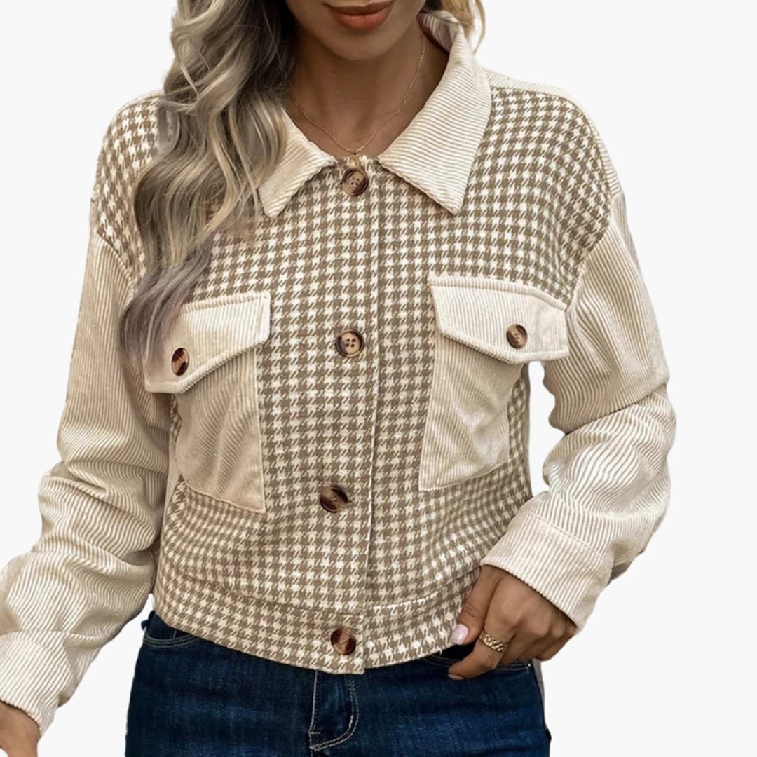 Veste Femme Élégante en Velours Côtelé 2