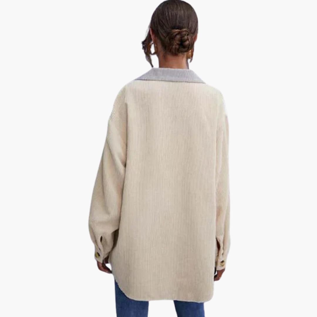 Veste Femme Élégante en Velours Côtelé 3