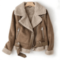 Veste Femme Hiver en Daim Autumn Collection Mode Féminine