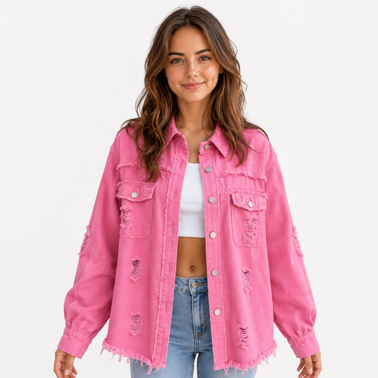 Veste en Jean Femme Colorée Printemps - Coupe Cintrée, Tendance &