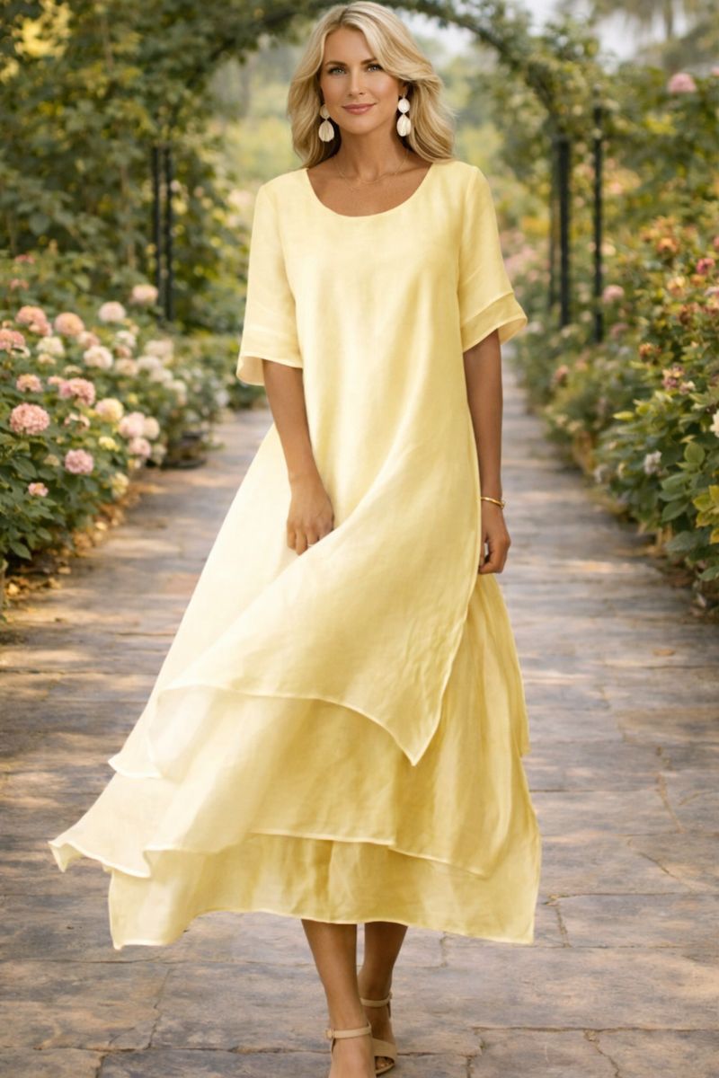 Robe April™ Timeless Elegance pour femme - Noir, Soie, Taille S-XL