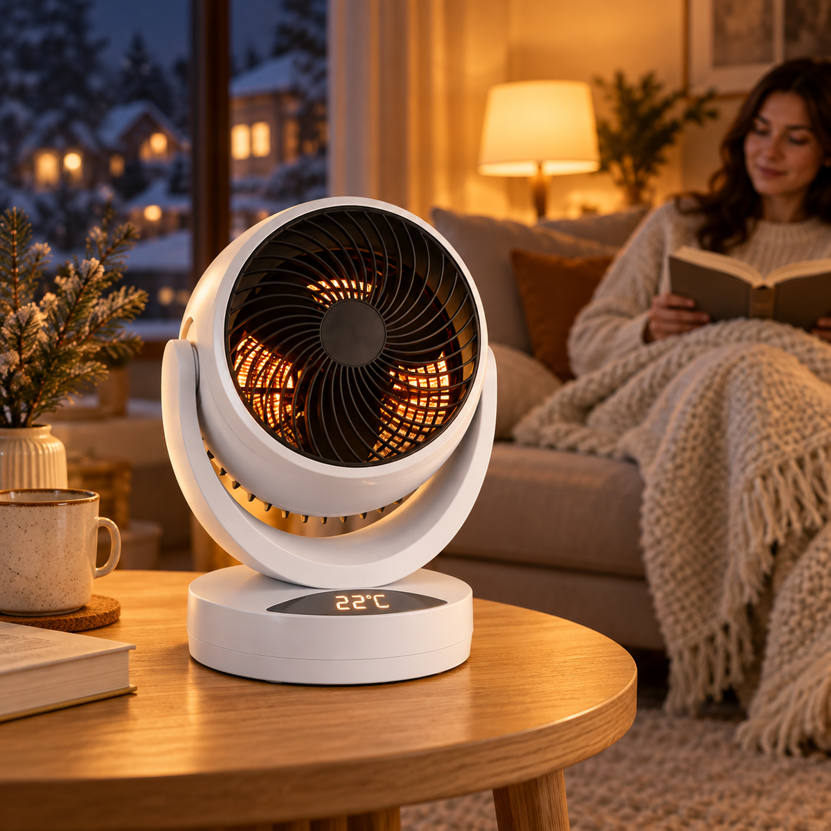 DualFlow Chauffage et Ventilateur 2-en-1 2000W
