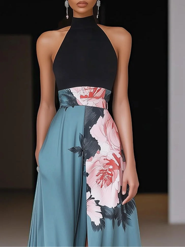 Robe longue fluide femme imprimé floral chic - Été, légère et