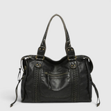Sac à Épaule Noir Femme – Sac à Main Tendance en Simili Cuir avec Poches Zippées