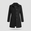 Manteau Ajuste Femme - Col Classique avec Fermeture Boutonnee
