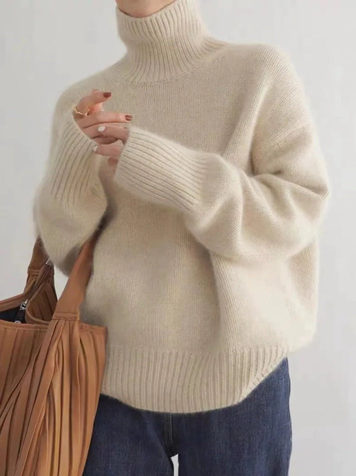 Pull en Cachemire Femme avec Col Roulé