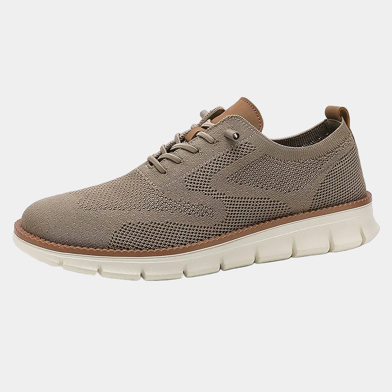 Sneakers da uomo con lacci in maglia - Kaki - lacci men price_low scarpe uomo shoes sneakers summer - Armand & Fils