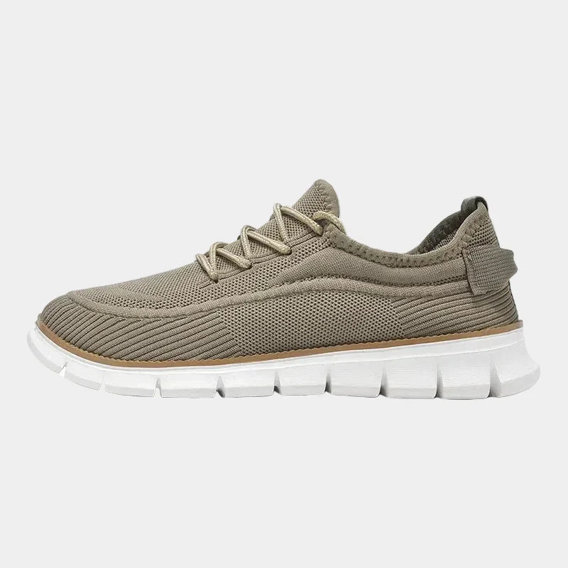 Sneakers da uomo in maglia con lacci - Kaki - lacci maglia men price_low shoes sneakers summer uomo - Armand & Fils