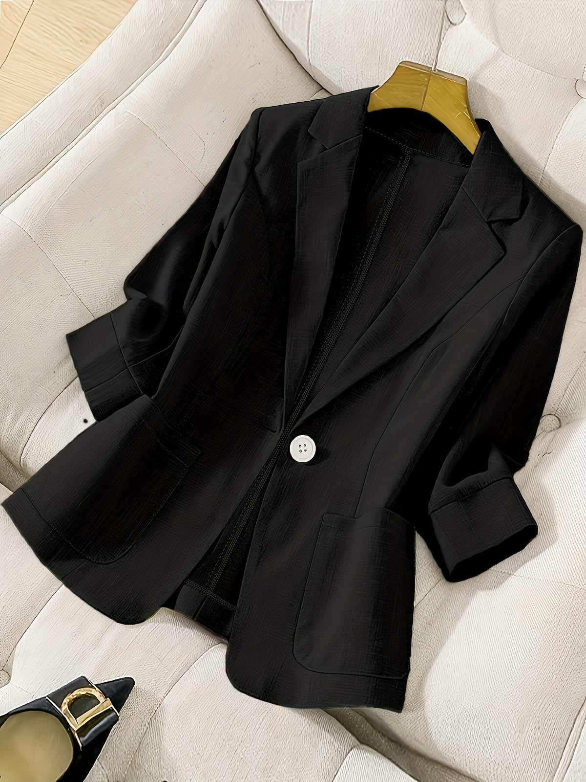 Blazer Léger Femme à Boutonnage Simple