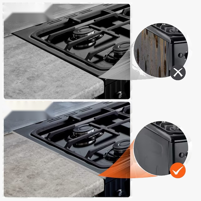 Protectores de juntas para cocina de acero inoxidable (2 piezas)