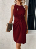 Robe de Cocktail Moulante Froncée Élégante Femme - Soirée, Cérémonie