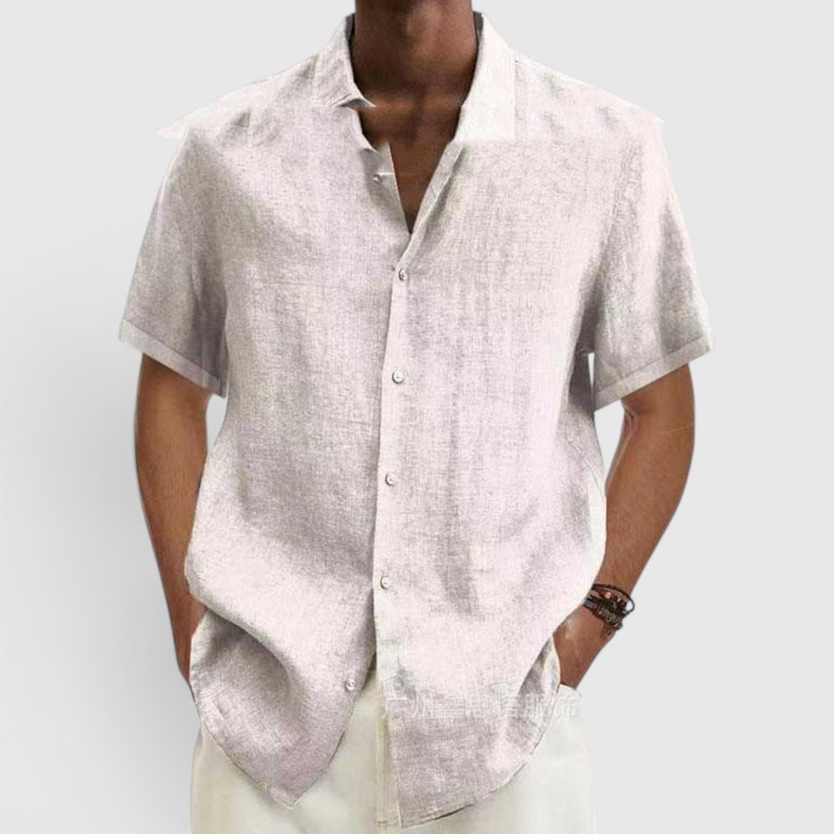 Chemise Décontractée Manches Courtes pour Homme - Boutonnée Quotidienne