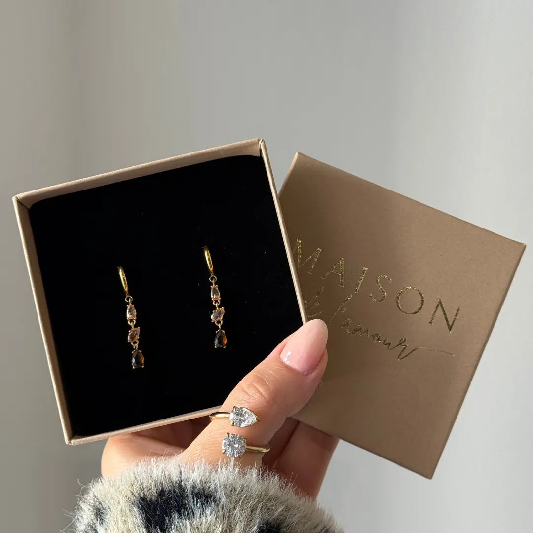 Coffret Cadeau de Bijoux Dores CONSTANCE