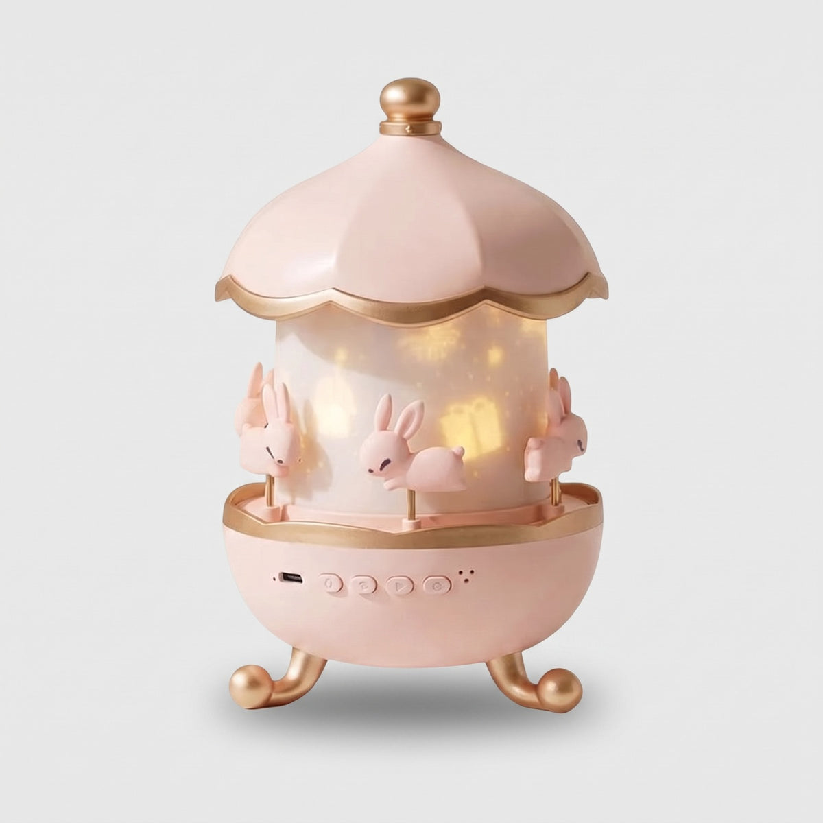 Veilleuse Projecteur Étoile – Design Carrousel Enchanté avec Musique