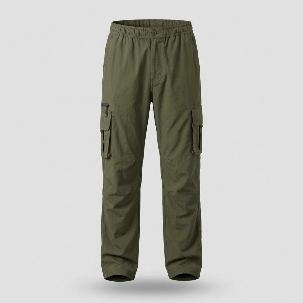 Pantaloni cargo da uomo - Tasche con cerniera