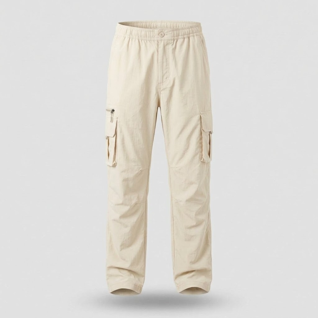 Pantaloni cargo da uomo - Tasche con cerniera