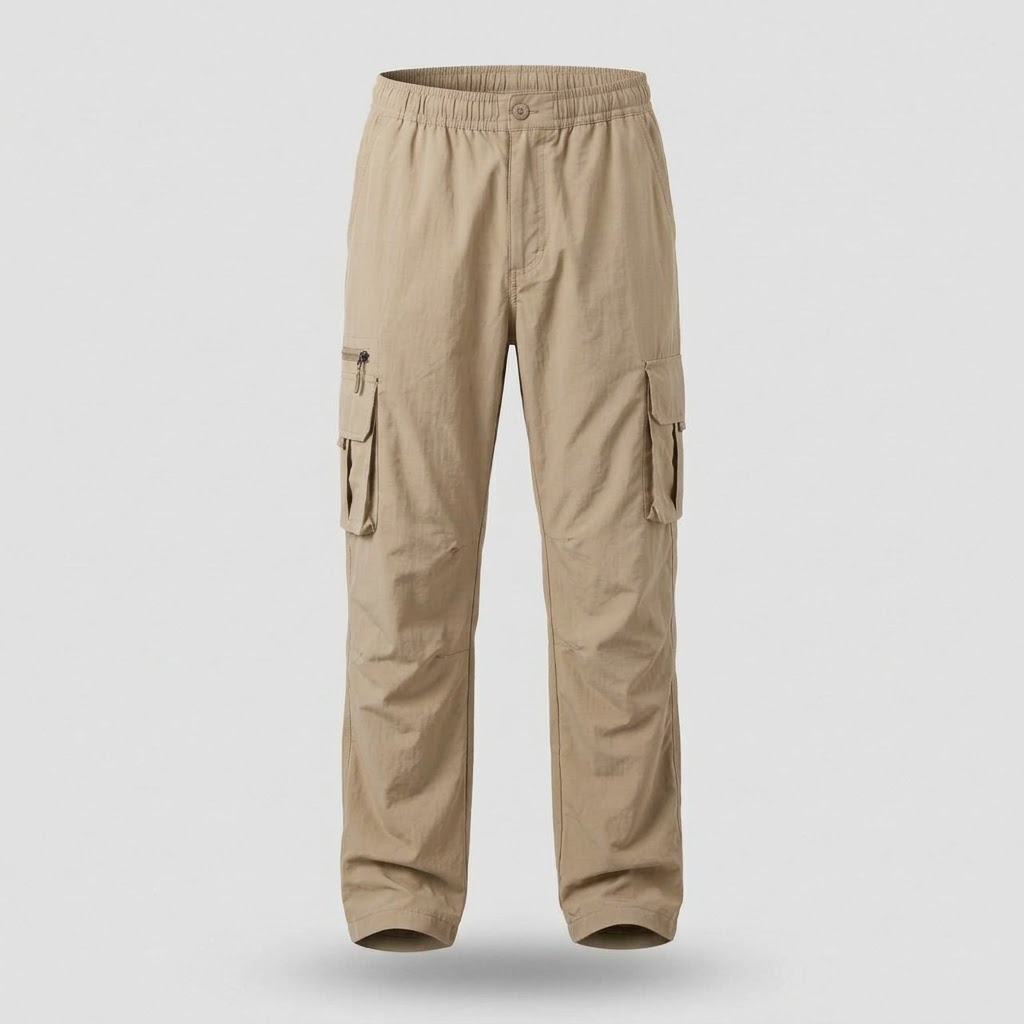 Pantaloni cargo da uomo - Tasche con cerniera