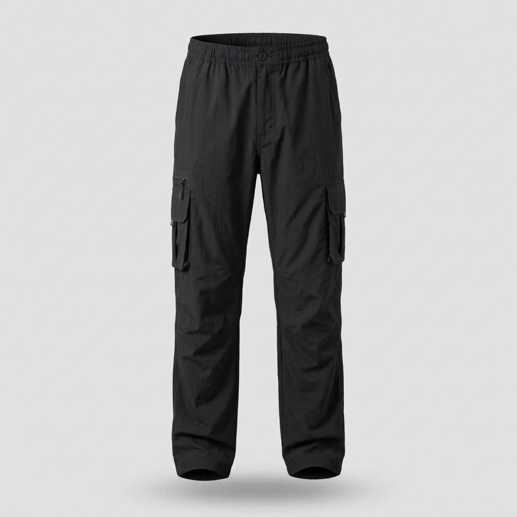 Pantaloni cargo da uomo - Tasche con cerniera