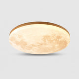 Plafonnier Lune Moderne – Design Lunaire 3D avec Cadre en Bois