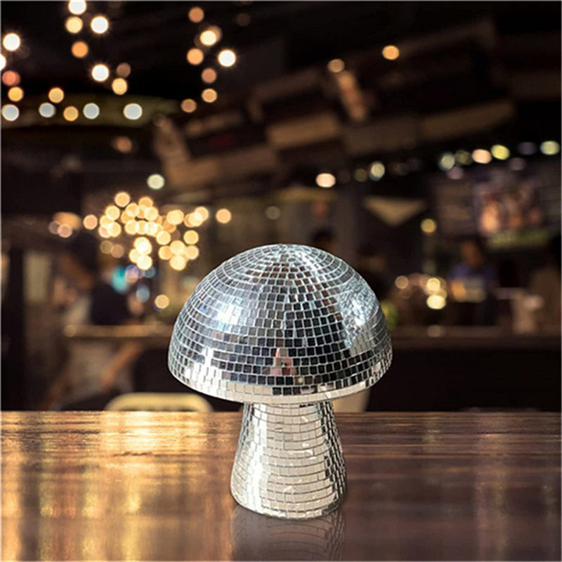 Lampe Champignon Boule Disco – Lumière d'Accent Mosaïque Miroir