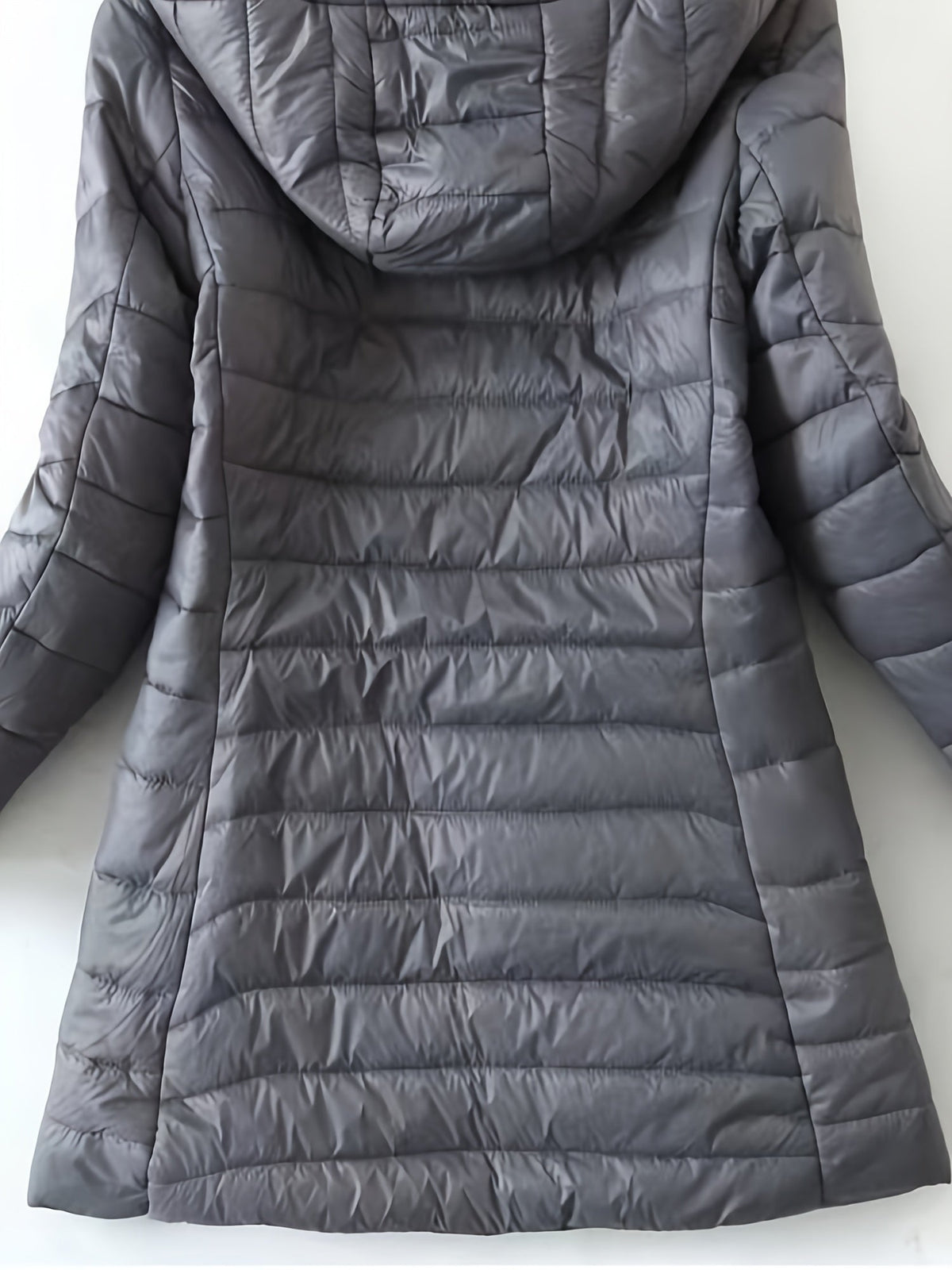 Veste Mi-Longue à Capuche Femme Doublée Polaire