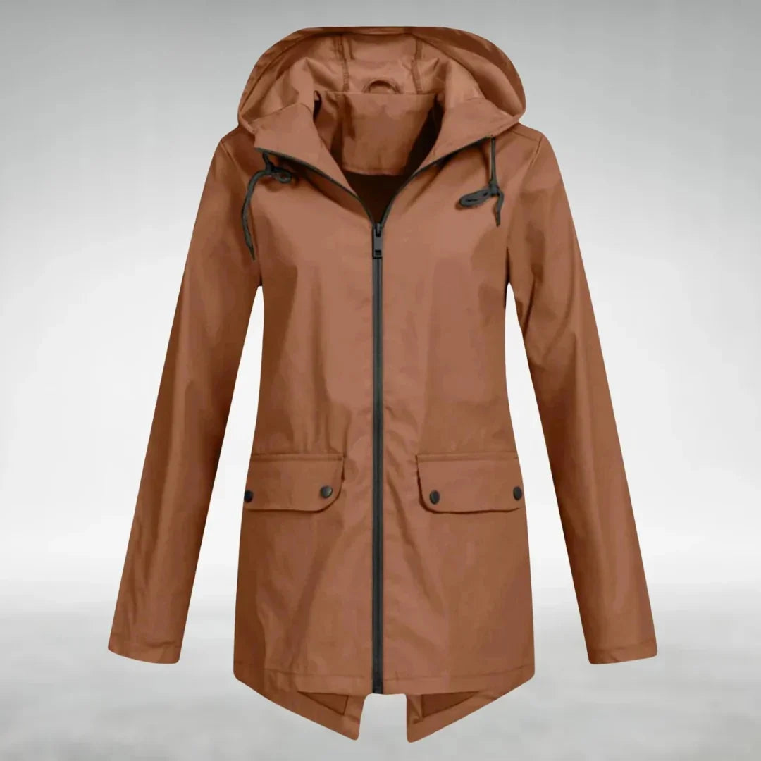 Parka Femme - Capuche a Cordon avec Ourlet Dos Allonge