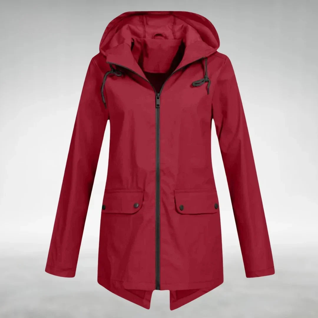 Parka Femme - Capuche a Cordon avec Ourlet Dos Allonge