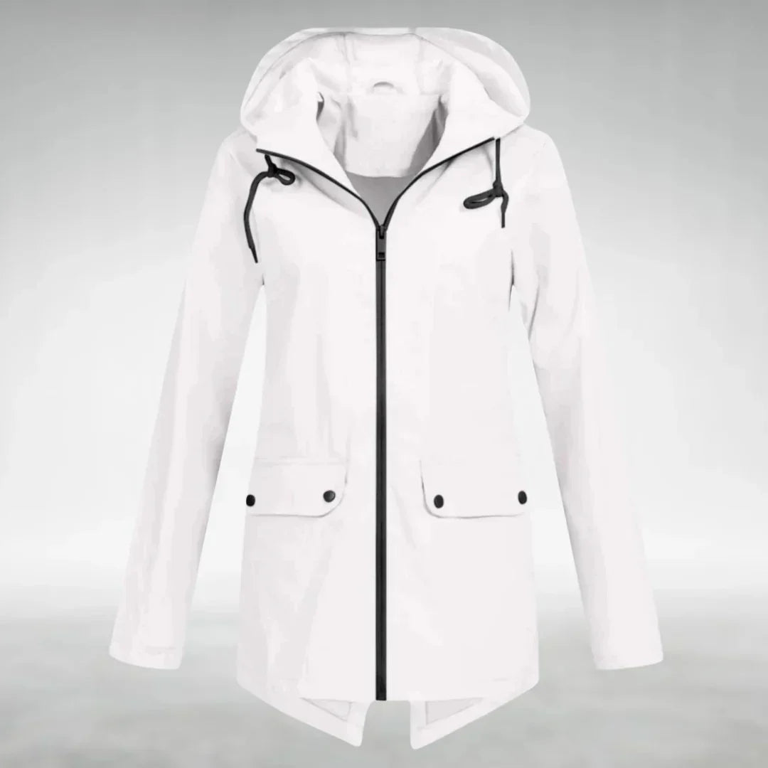 Parka Femme - Capuche a Cordon avec Ourlet Dos Allonge