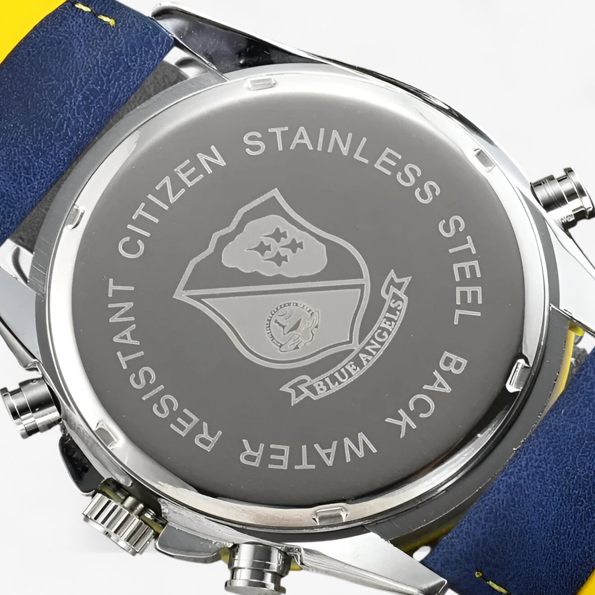 Montre Chronographe Homme MultiSteel 42mm – Acier Argenté, Cadran Bleu