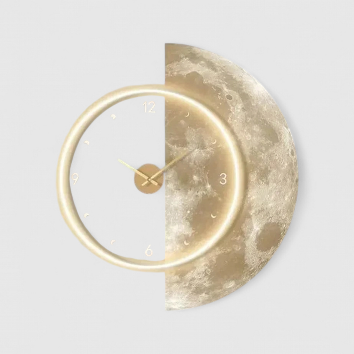 Horloge Murale Lune Lumineuse – Éclairage LED Doux et Design Céleste