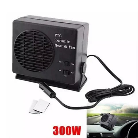 Chauffage de Voiture Céramique Portable 300W - Ventilateur Dégivrage Rapide 12V
