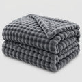 Plaid Polaire Corail Texturé pour Canapé et Lit