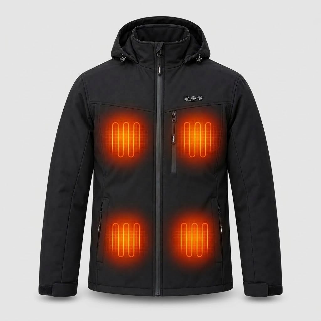 Veste Chauffante Homme avec 8 Zones de Chaleur - Compatible Powerbank