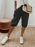 Damen Caprihose mit Kordelzug, lässiger Schnitt