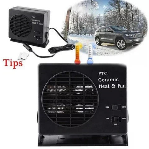 Chauffage de Voiture Céramique Portable 300W - Ventilateur Dégivrage Rapide 12V