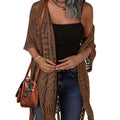 Gemütliche Sommer-Strickjacke mit Ausschnitten und Quasten