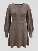 Rochie mini din bumbac pentru femei bej, rochii modă feminină  