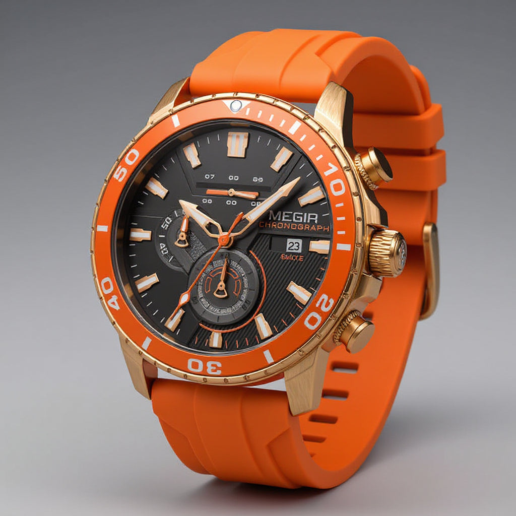 Chronograf hodinky 44mm, keramický rámeček, přesný quartz