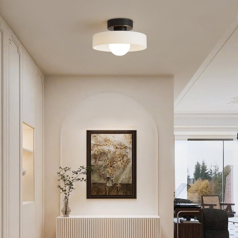 Plafonnier Bauhaus - Laiton Verre Géométrique d'Inspiration Française