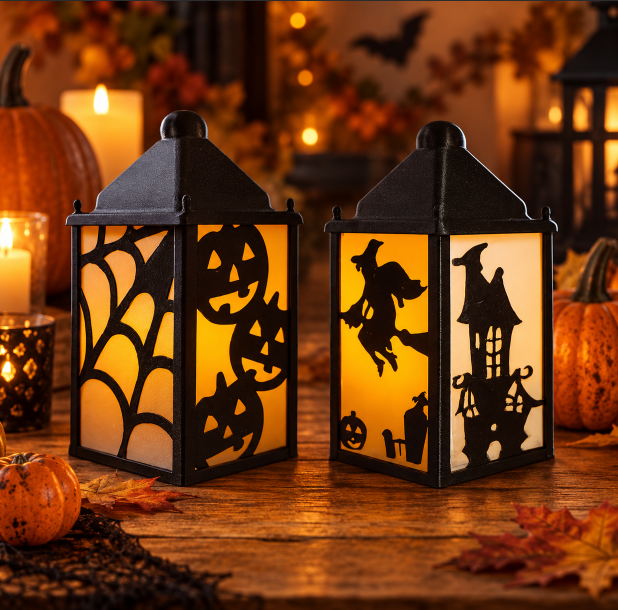 Lanterne Porte-Bougie Halloween – Décoration Lumineuse Effrayante