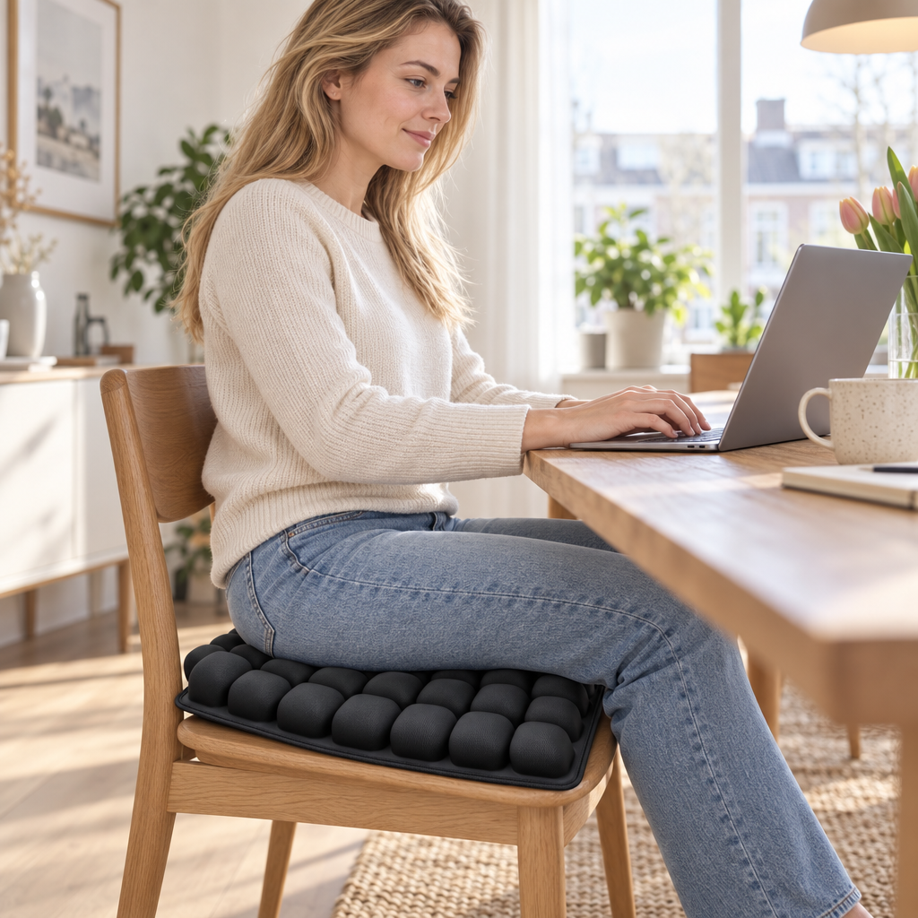 Coussin de Siège Gonflable - Coussin d'Air Ergonomique avec 36 Cellules d'Air
