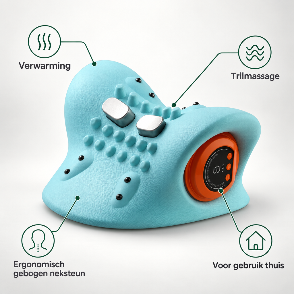 Masseur de Nuque Électrique avec Chaleur et Vibration