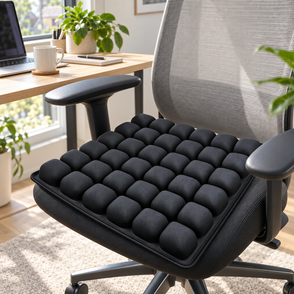 Coussin de Siège Gonflable - Coussin d'Air Ergonomique avec 36 Cellules d'Air