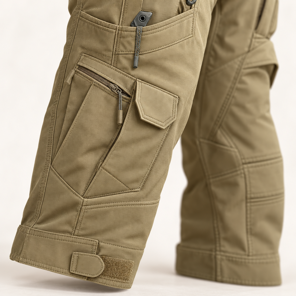 Ensemble Outdoor Homme - Veste d'Hiver Matelassée avec Capuche et Pantalon Cargo
