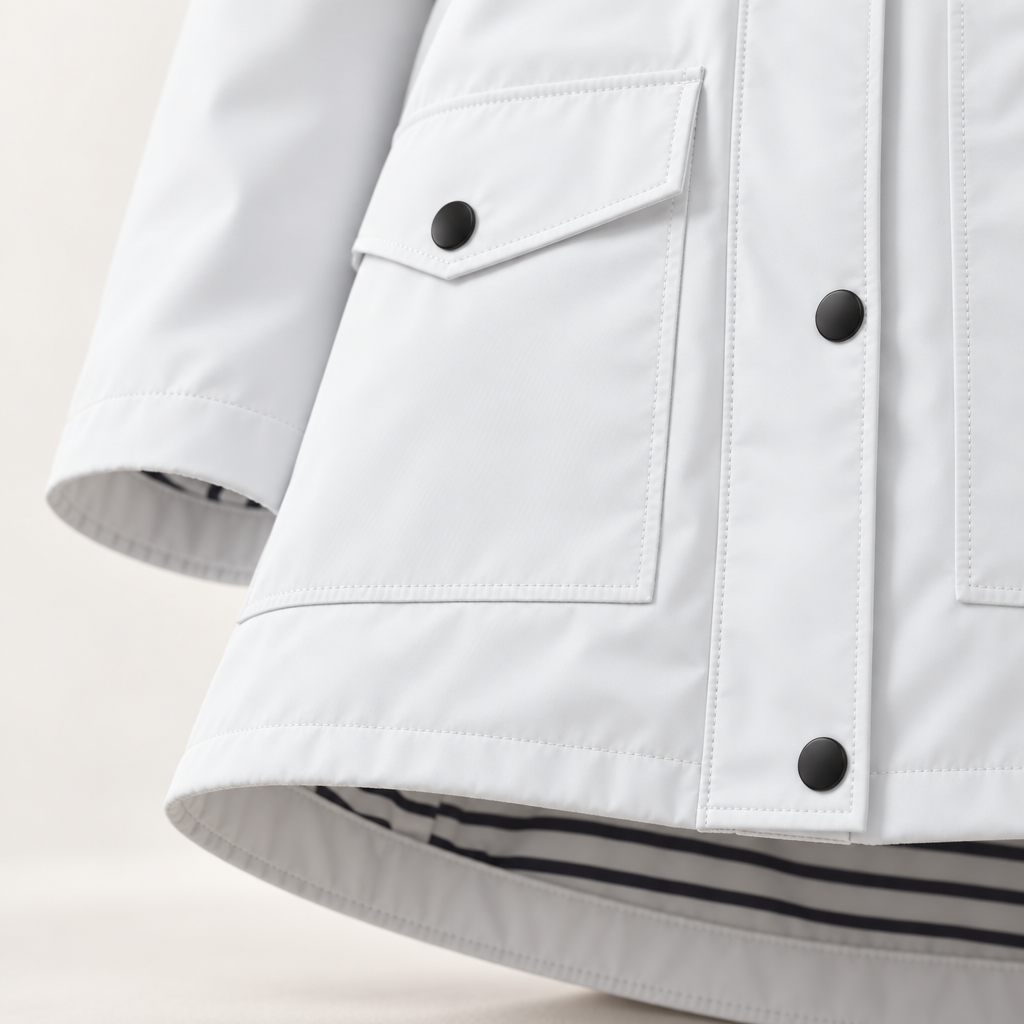 Veste Légère à Capuche Femme avec Doublure Rayée