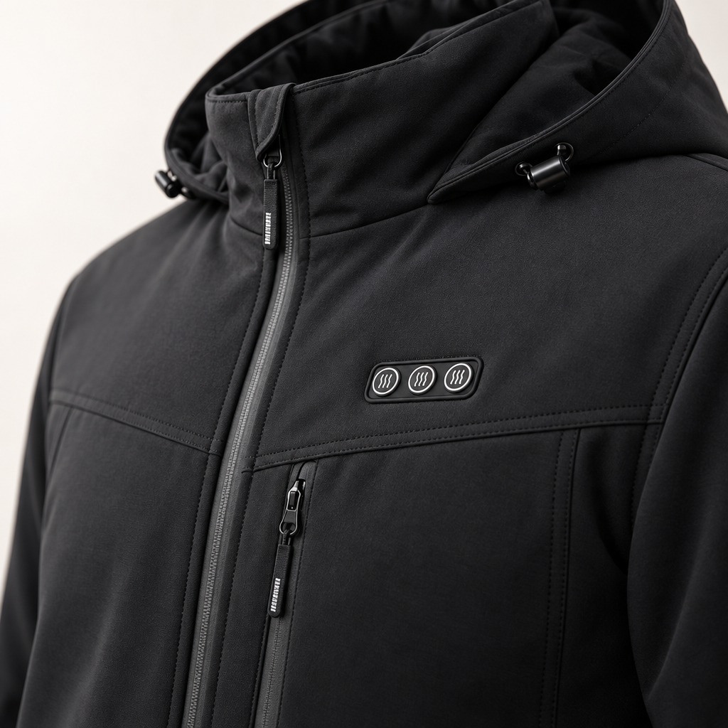 Veste Chauffante Homme avec 8 Zones de Chaleur - Compatible Powerbank