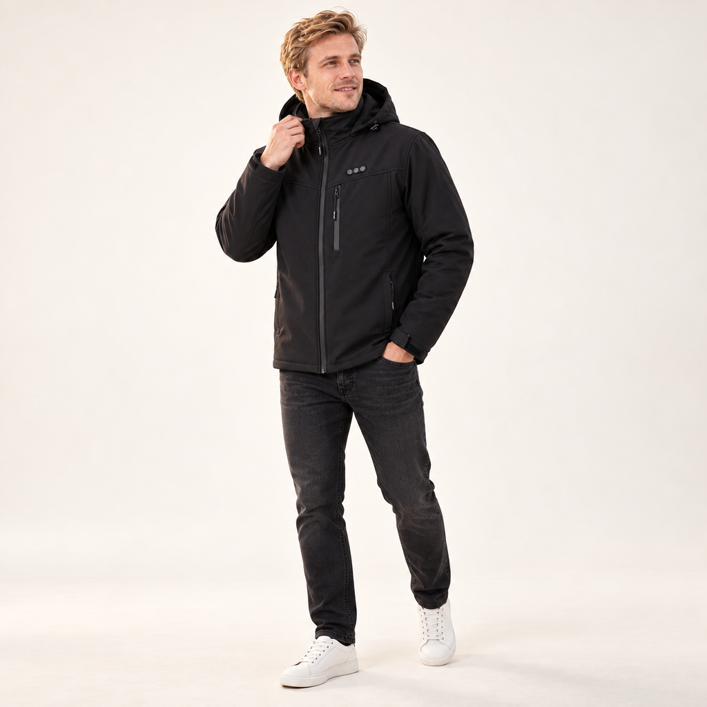 Veste Chauffante Homme avec 8 Zones de Chaleur - Compatible Powerbank